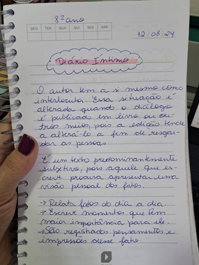 Como me organizo como professora