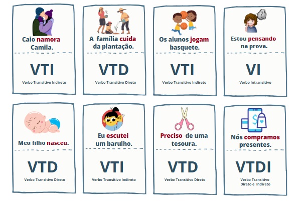 Jogo da Transitividade verbal.